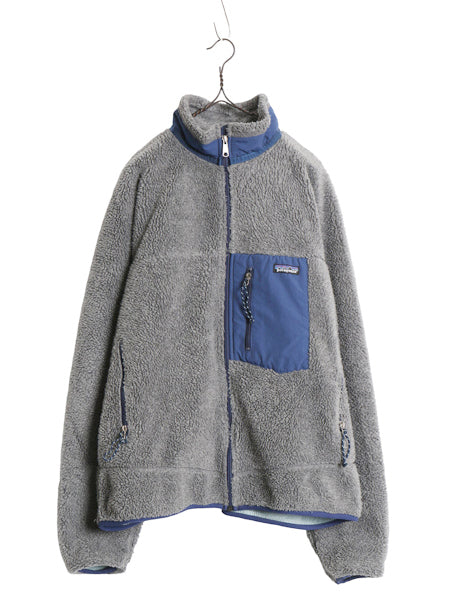90s USA製 ★ パタゴニア レトロX ジャケット メンズ XL / 98年製 オールド アウトドア ハイネック ボア パイル フリース 大きいサイズ 灰