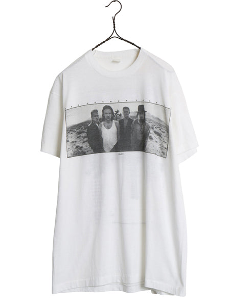 80s ★ U2 ツアー イラスト プリント Tシャツ メンズ XL 小さめ L / ヴィンテージ オフィシャル バンド ロック フォト シングルステッチ 白