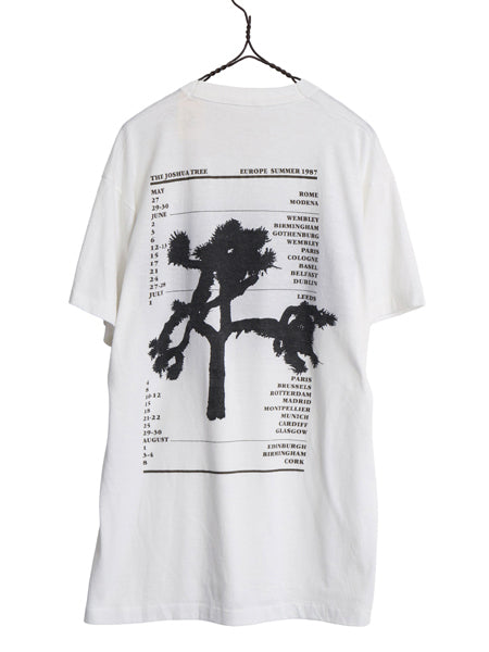 80s ★ U2 ツアー イラスト プリント Tシャツ メンズ XL 小さめ L / ヴィンテージ オフィシャル バンド ロック フォト シングルステッチ 白