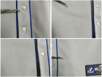 メッツ ベースボール シャツ メンズ XXL 程/ MLB オフィシャル マジェスティック 大リーグ ユニフォーム 半袖シャツ ジャージ 大きいサイズ