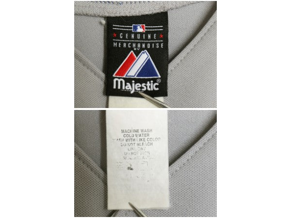 メッツ ベースボール シャツ メンズ XXL 程/ MLB オフィシャル マジェスティック 大リーグ ユニフォーム 半袖シャツ ジャージ 大きいサイズ