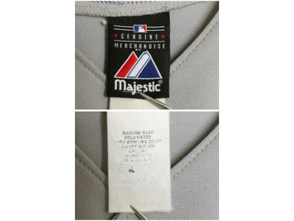 メッツ ベースボール シャツ メンズ XXL 程/ MLB オフィシャル マジェスティック 大リーグ ユニフォーム 半袖シャツ ジャージ 大きいサイズ