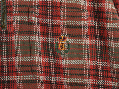 80s チャップス ラルフローレン ハーフジップ チェック 長袖 ポロシャツ メンズ M / ヴィンテージ ポロ 襟 コーデュロイ ワンポイント ロゴ