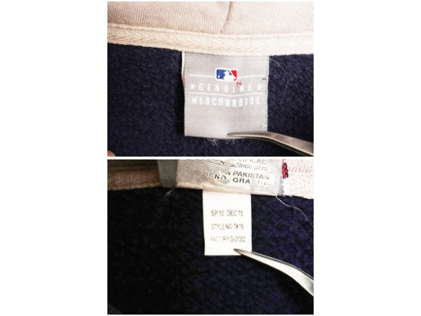 ヤンキース スウェット フード パーカー メンズ L 程/ MLB オフィシャル トレーナー 裏起毛 ヘビーウェイト 大リーグ シンプル ロゴ刺繍 紺