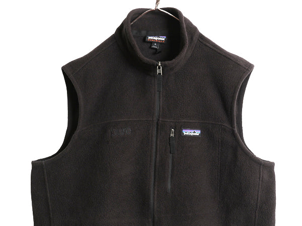 US企画 パタゴニア クラシック シンチラ フリース ベスト メンズ XL / 18年製 前開き フルジップ 重ね着 ハイネック ブラック 大きいサイズ