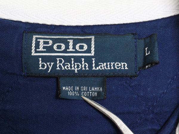 90s ポロ ラルフローレン 長袖 ラガーシャツ メンズ L オールド ラグビー 長袖シャツ ポロシャツ カットソー ワンポイント ヘビーウェイト