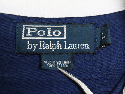 90s ポロ ラルフローレン 長袖 ラガーシャツ メンズ L オールド ラグビー 長袖シャツ ポロシャツ カットソー ワンポイント ヘビーウェイト