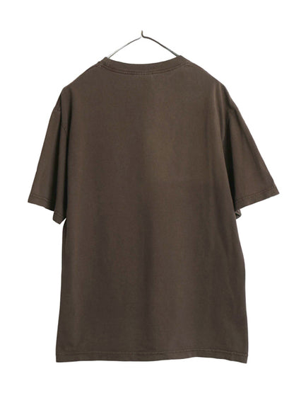 00s ビートルズ フォト イラスト プリント Tシャツ メンズ L / 古着 オールド オフィシャル バンド ロック グラフィック ヘビーウェイト 茶