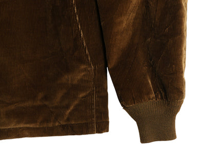 60s 70s USA製 ★MIGHTY MAC コーデュロイ ボート ジャケット メンズ L 程/ ヴィンテージ 裏ボア フルジップ セーリング ハーフ コート 茶