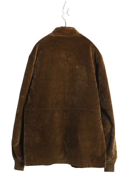 60s 70s USA製 ★MIGHTY MAC コーデュロイ ボート ジャケット メンズ L 程/ ヴィンテージ 裏ボア フルジップ セーリング ハーフ コート 茶