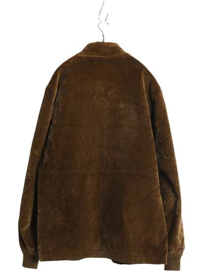 60s 70s USA製 ★MIGHTY MAC コーデュロイ ボート ジャケット メンズ L 程/ ヴィンテージ 裏ボア フルジップ セーリング ハーフ コート 茶