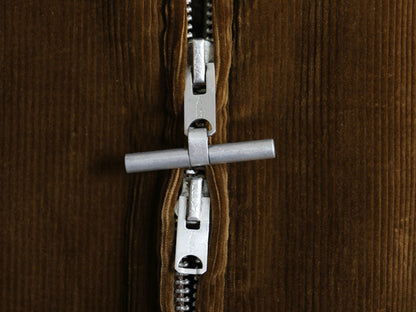 60s 70s USA製 ★MIGHTY MAC コーデュロイ ボート ジャケット メンズ L 程/ ヴィンテージ 裏ボア フルジップ セーリング ハーフ コート 茶