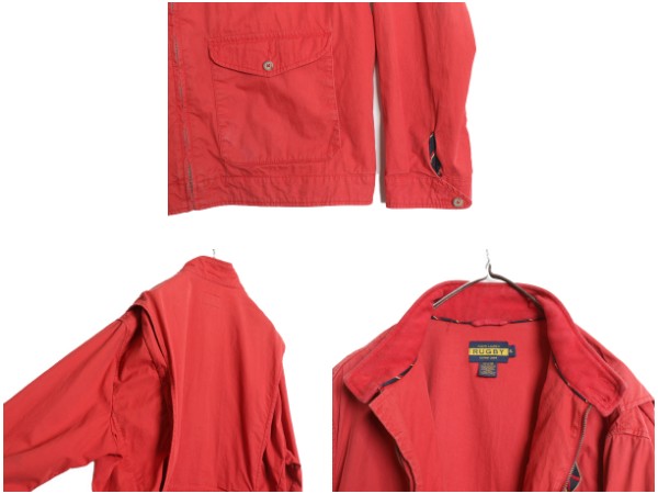 ラグビー ラルフローレン フルジップ スイングトップ ジャケット メンズ XL ポロ コットン ナイロン ハイネック ワンポイント 大きいサイズ