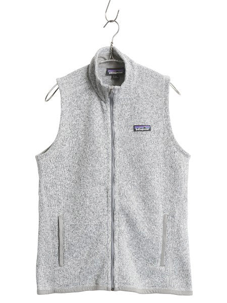 パタゴニア ベターセーター ベスト レディース M 古着 19年製 フリース セーター 前開き フルジップ アウトドア ハイネック 重ね着 グレー