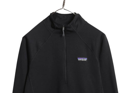 パタゴニア クロストレック ジャケット レディース M 古着 18年製 プルオーバー カットソー ストレッチ 裏 フリース ハーフジップ ロンT 黒