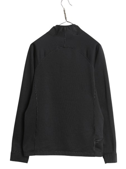 パタゴニア クロストレック ジャケット レディース M 古着 18年製 プルオーバー カットソー ストレッチ 裏 フリース ハーフジップ ロンT 黒