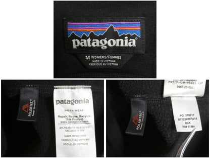 パタゴニア クロストレック ジャケット レディース M 古着 18年製 プルオーバー カットソー ストレッチ 裏 フリース ハーフジップ ロンT 黒