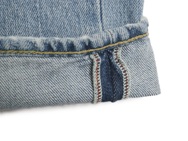 ポロ ラルフローレン デニム パンツ メンズ 35 30 / ヴィンテージ 加工 ジーンズ ジーパン ルーズ ストレート ヒゲ アタリ 赤耳 革パッチ 