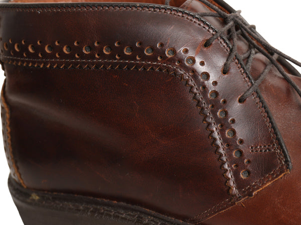 USA製 ★ アレンエドモンズ チャッカ ブーツ US 9 D 27cm / 本革 レザー シューズ 革靴 外羽根 Bellevue プレーントゥ ラバーソール 茶