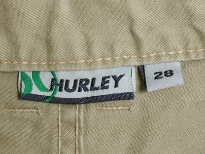 90s USA製 ☆ HURLEY カーゴ ショーツ メンズ レディース 28 オールド サーフ Y2K ストリート チノ ショートパンツ バギー 短パン ベージュ