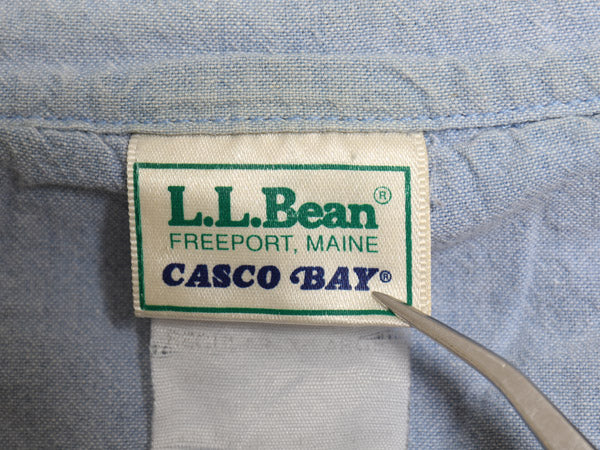 80s 90s エルエルビーン 鹿の子 半袖 ポロシャツ メンズ XL / ヴィンテージ 半袖シャツ 無地 コットン カットソー大きいサイズ ボックス 紺