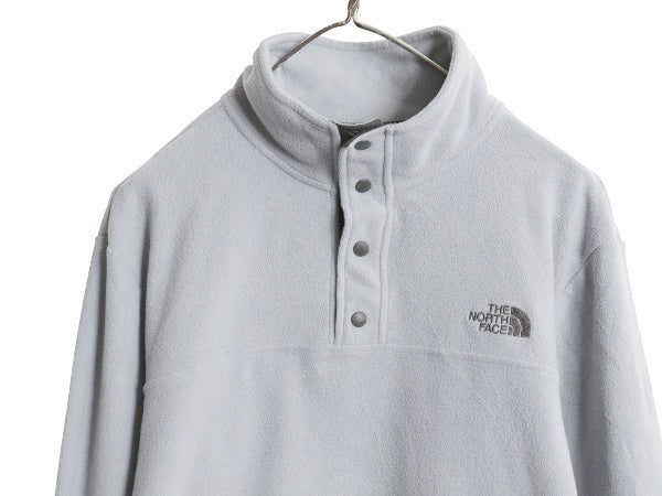 ノースフェイス フリース 長袖 Tシャツ メンズ M / アウトドア ロンT スナップ プルオーバー ハイネック インナー シンプル トップス 薄手