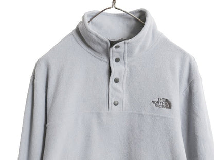 ノースフェイス フリース 長袖 Tシャツ メンズ M / アウトドア ロンT スナップ プルオーバー ハイネック インナー シンプル トップス 薄手