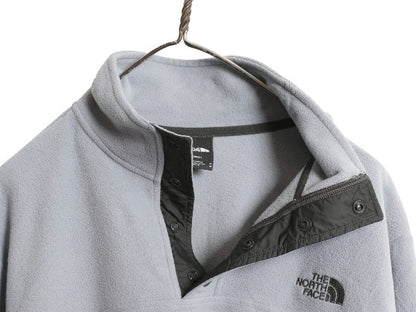 ノースフェイス フリース 長袖 Tシャツ メンズ M / アウトドア ロンT スナップ プルオーバー ハイネック インナー シンプル トップス 薄手