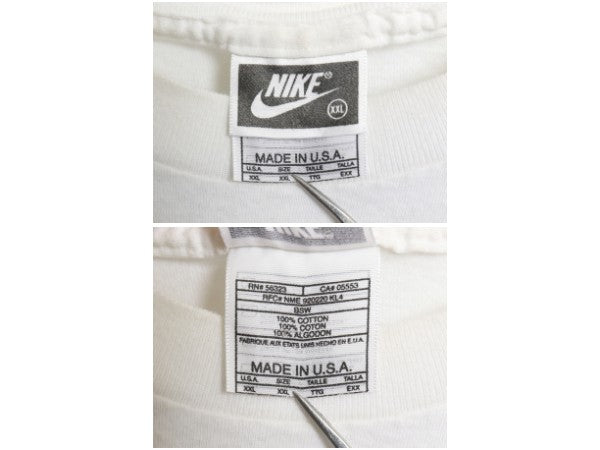 90s USA製 ナイキ ペニー ハーダウェイ 両面 プリント 半袖 Tシャツ メンズ XXL / オールド NBA バスケ スウッシュ フォト 大きいサイズ 白