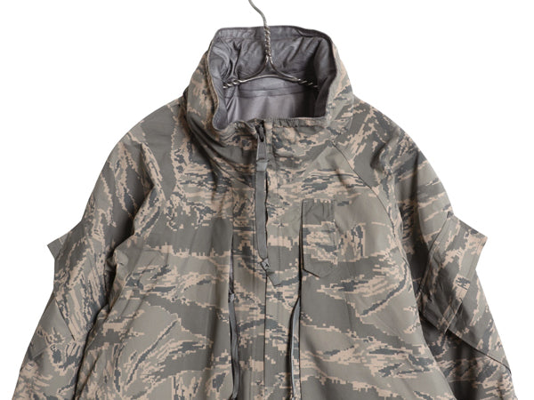 ほぼ デッドストック 米軍実物 APECS デジタル タイガーカモ 迷彩 ゴアテックス ジャケット SMALL REGULAR / ミリタリー USAF ABU ECWCS