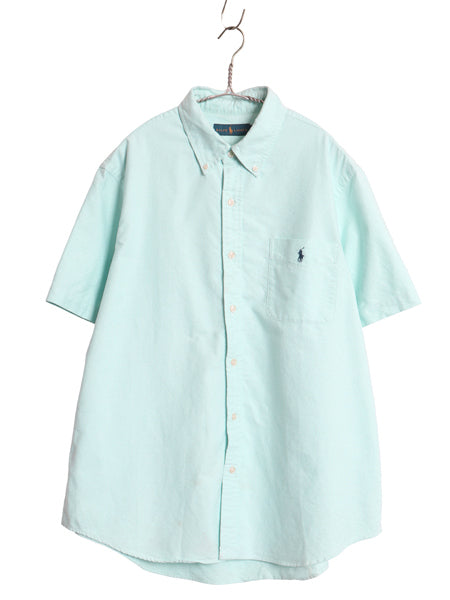 ラルフローレン 半袖 ボタンダウン シャツ メンズ XL / ポロ 半袖シャツ コットン オックスフォード ワイシャツ ポケット付き 大きいサイズ