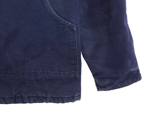 US企画 90s カーハート トラディショナル コート メンズ M 程/ オールド ダック ジャケット 中綿 キルティング ライナー ハーフ コート 紺