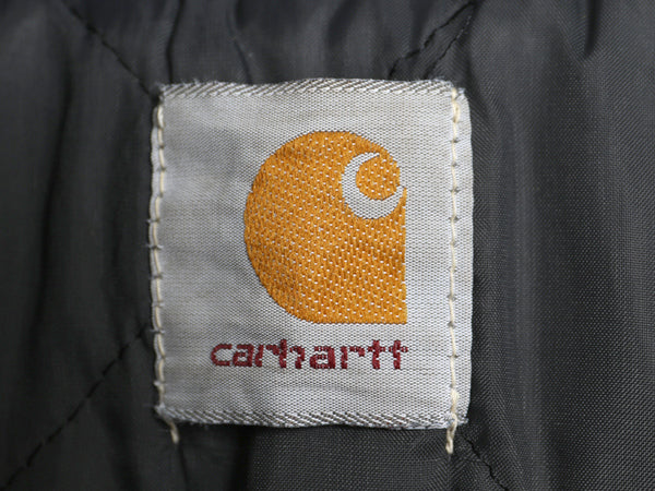 US企画 90s カーハート トラディショナル コート メンズ M 程/ オールド ダック ジャケット 中綿 キルティング ライナー ハーフ コート 紺