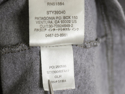 パタゴニア プリント 長袖 Tシャツ メンズ L 古着 17年製 アウトドア ロンT ロングスリーブ P-6 グラフィック ショップ ステッカー グレー