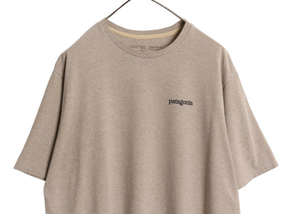 パタゴニア 両面 プリント 半袖 Tシャツ メンズ L / 22年製 アウトドア グラフィック アート イラスト バックプリント カットソー ベージュ