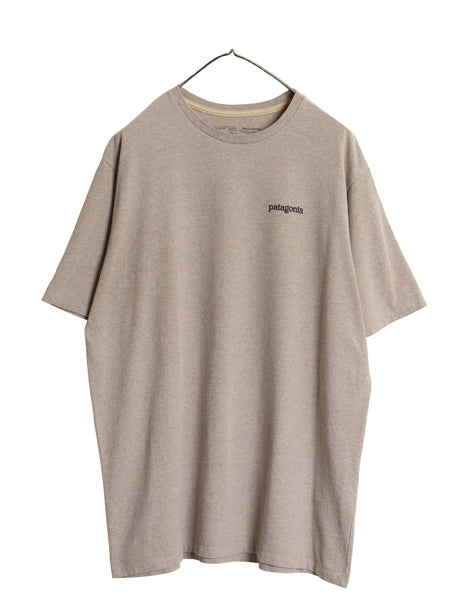 パタゴニア 両面 プリント 半袖 Tシャツ メンズ L / 22年製 アウトドア グラフィック アート イラスト バックプリント カットソー ベージュ
