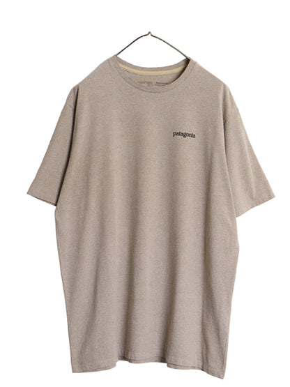 パタゴニア 両面 プリント 半袖 Tシャツ メンズ L / 22年製 アウトドア グラフィック アート イラスト バックプリント カットソー ベージュ