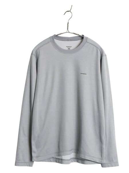 00s パタゴニア キャプリーン 長袖 Tシャツ メンズ M 05年製 オールド アウトドア ロンT ストレッチ アンダーシャツ インナー シンプル 灰