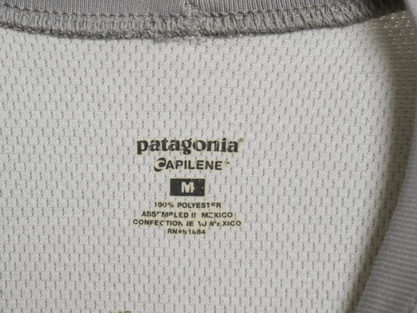 00s パタゴニア キャプリーン 長袖 Tシャツ メンズ M 05年製 オールド アウトドア ロンT ストレッチ アンダーシャツ インナー シンプル 灰
