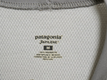 00s パタゴニア キャプリーン 長袖 Tシャツ メンズ M 05年製 オールド アウトドア ロンT ストレッチ アンダーシャツ インナー シンプル 灰