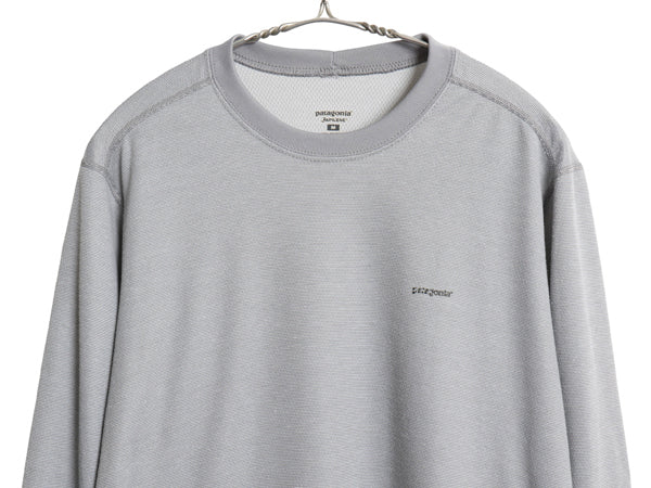 00s パタゴニア キャプリーン 長袖 Tシャツ メンズ M 05年製 オールド アウトドア ロンT ストレッチ アンダーシャツ インナー シンプル 灰