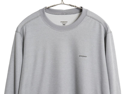 00s パタゴニア キャプリーン 長袖 Tシャツ メンズ M 05年製 オールド アウトドア ロンT ストレッチ アンダーシャツ インナー シンプル 灰