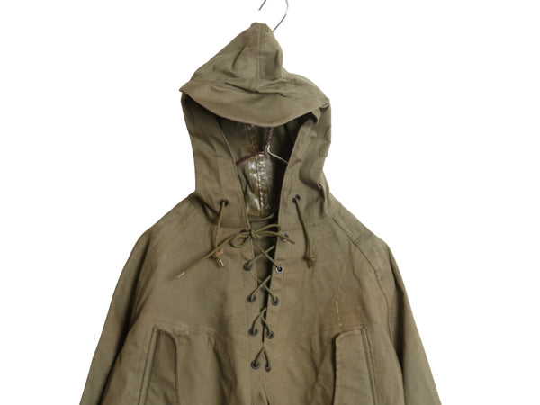 50s ★ 米軍実物 USN ウェットウェザー パーカー LARGE / ヴィンテージ ミリタリー NAVY アノラック プルオーバー レイン ジャケット N-2