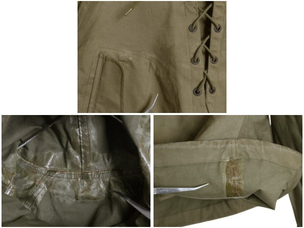 50s ★ 米軍実物 USN ウェットウェザー パーカー LARGE / ヴィンテージ ミリタリー NAVY アノラック プルオーバー レイン ジャケット N-2