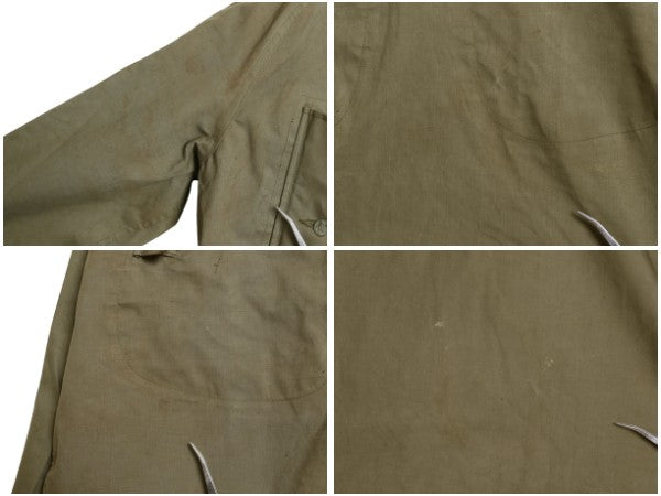 50s ★ 米軍実物 USN ウェットウェザー パーカー LARGE / ヴィンテージ ミリタリー NAVY アノラック プルオーバー レイン ジャケット N-2