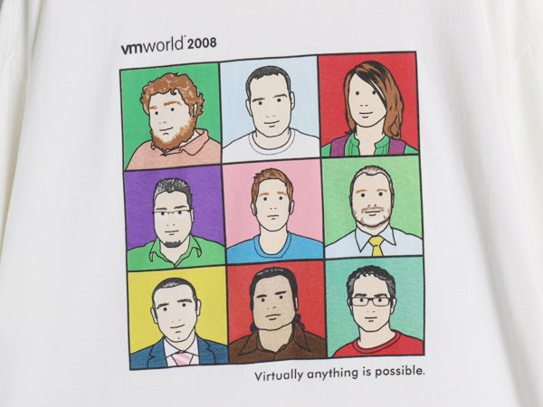 00s ★ VMware 企業物 ジュリアンオピー アート プリント Tシャツ メンズ XL 古着 オールド コンピューター グラフィック 大きいサイズ 白