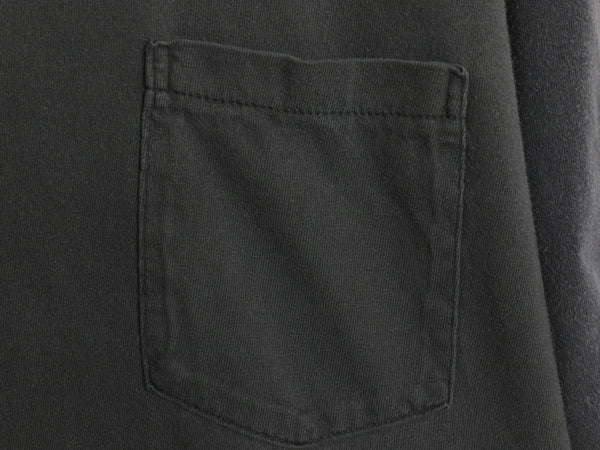 90s USA製 オールド ギャップ ポケット付き 無地 半袖 Tシャツ メンズ L シングルステッチ コットン 耳付き ポケT ブランク 黒 カットソー