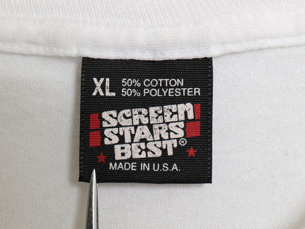 90s USA製 NASA スペースシャトル イラスト プリント 半袖 Tシャツ メンズ XL オールド 当時物 星条旗 大きいサイズ シングルステッチ 白 