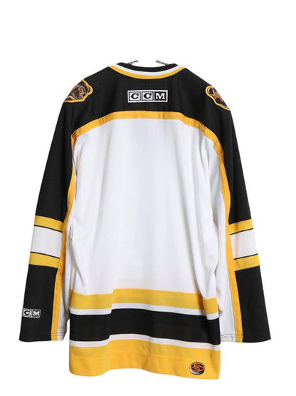 90s 00s ブルーインズ メッシュ ホッケー ジャージ メンズ S 古着 オールド NHL オフィシャル アイスホッケー ゲーム シャツ ユニフォーム