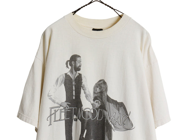 90s ★ フリートウッド マック ツアー イラスト プリント Tシャツ メンズ XL オールド オフィシャル バンド ロック 大きいサイズ 白 GIANT
